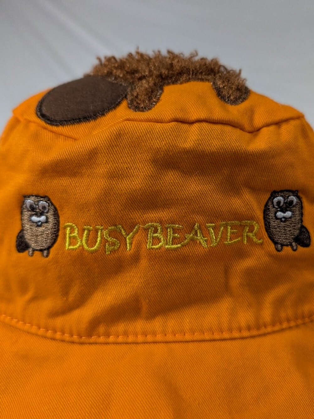 Flapjackkids Reversible Bucket Sun Hat Small 6M-2Y Beaver Happy Camper Camping